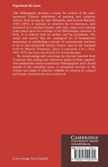 A Bibliography of Salon Criticism in Paris from the July Monarchy to the Second Republic 1831 1851