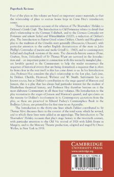 Introductions Notes and Commentaries to Texts in ' the Dramatic Works of Thomas Dekker '
