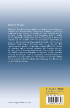 Transmitting Mishnah