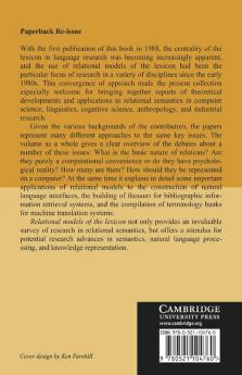 Relational Models of the Lexicon