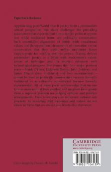 Politics and Form in Postmodern Poetry