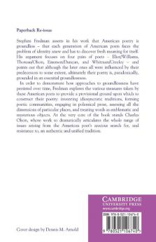 The Grounding of American Poetry