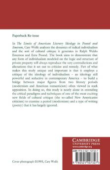 The Limits of American Literary Ideology in Pound and Emerson