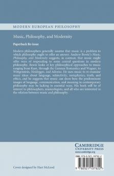 Music Philosophy and Modernity