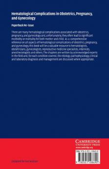 Hematological Complications in Obstetrics Pregnancy and Gynecology