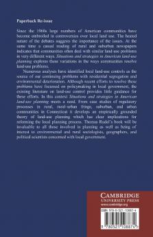 Situations and Strategies in American Land-Use Planning