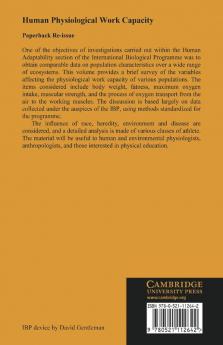 Human Physiological Work Capacity