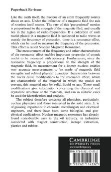 Nuclear Magnetic Resonance