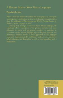 Phonetic Study of West African Languages