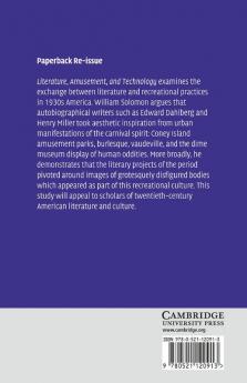 Literature Amusement and Technology in the Great Depression
