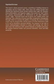 An Anthropology of Names and Naming