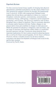 On the Nature of Human Plasticity