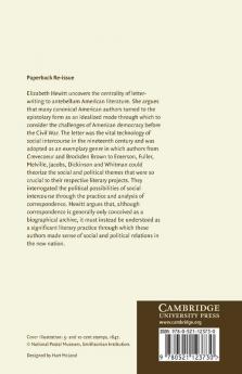 Correspondence and American Literature 1770 1865
