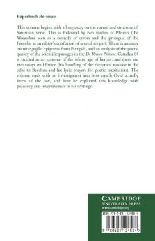 Studies in Latin Poetry