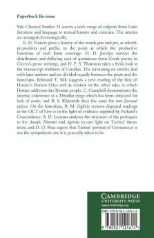 Studies in Latin Language and Literature