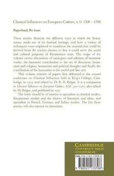 Classical Influences on European Culture A.D. 1500 1700