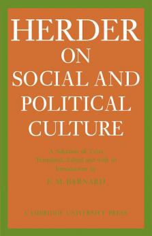 J. G. Herder on Social and Political Culture