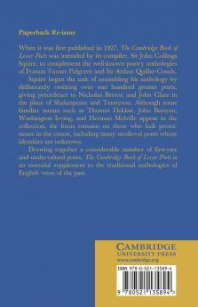 The Cambridge Book of Lesser Poets