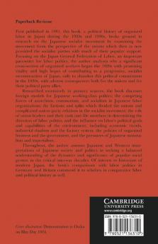 Organized Workers and Socialist Politics in Interwar Japan