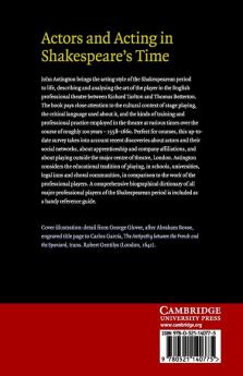 Actors and Acting in Shakespeare's Time