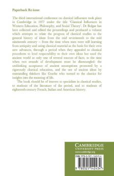 Classical Influences on Western Thought A.D. 1650-1870