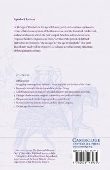 The Age of Elizabeth in the Age of Johnson