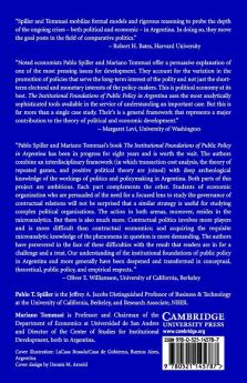 The Institutional Foundations of Public Policy in Argentina