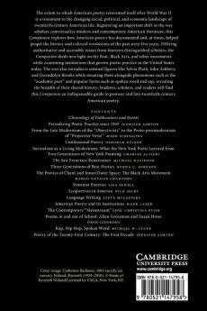 The Cambridge Companion to American Poetry since 1945