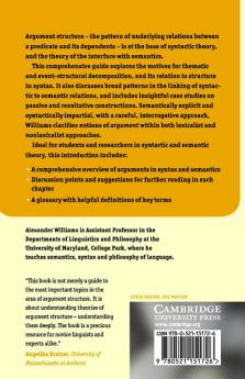 Arguments in Syntax and Semantics