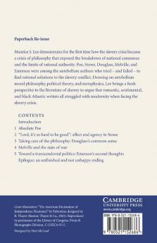 Slavery Philosophy and American Literature 1830 1860
