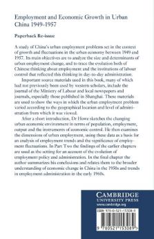 Employment and Economic Growth in Urban China 1949 1957