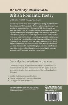 The Cambridge Introduction to British Romantic Poetry
