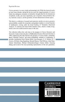 Convex Geometric Analysis