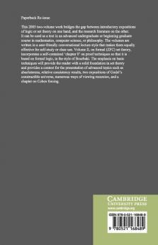 Lectures in Logic and Set Theory Volume 2