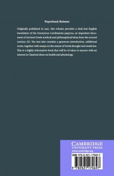 The Medical Writings of Anonymus Londinensis
