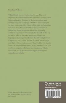 Hindu Nationalism and the Language of Politics in Late Colonial India