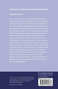 Performance and Literature in the Commedia Dell'arte