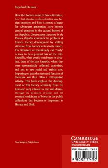 Constructing Literature in the Roman Republic