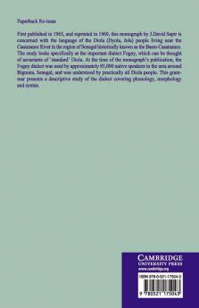A Grammar of Diola-Fogny