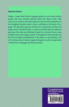 A Grammar of Yoruba