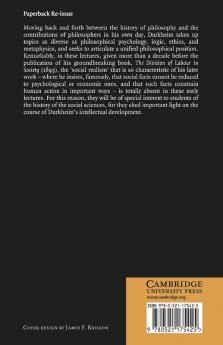 Durkheim's Philosophy Lectures