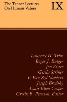 The Tanner Lectures on Human Values