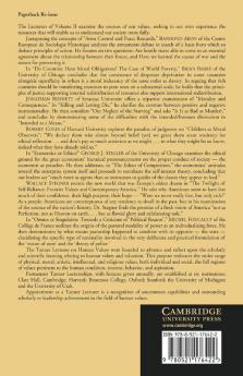 The Tanner Lectures on Human Values