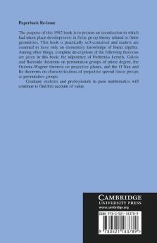 Finite Groups and Finite Geometries