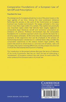 Comparative Foundations of a European Law of Set-Off and Prescription