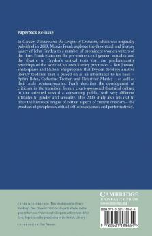 Gender Theatre and the Origins of Criticism