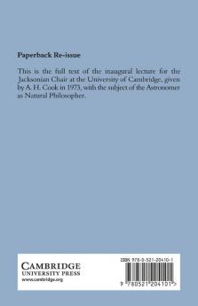 The Astronomer as Natural Philosopher