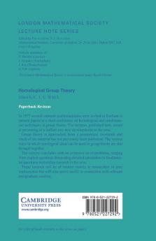 Homological Group Theory
