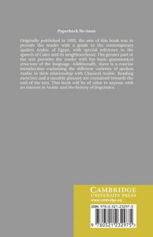 The Modern Egyptian Dialect of Arabic