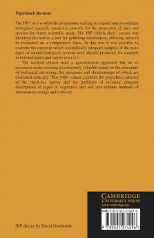 The IBP Survey of Conservation Sites